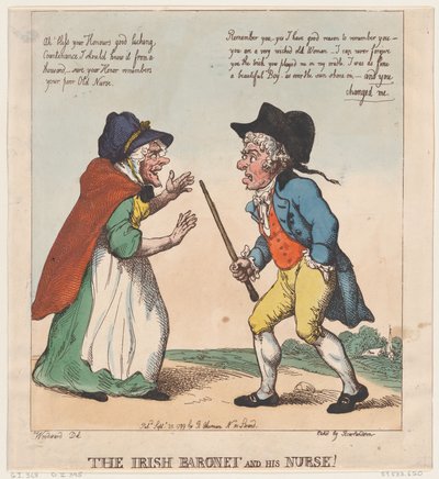 アイルランド準男爵とその看護師、1799 年 9 月 20 日、1799 年 9 月 20 日。 作： Thomas Rowlandson
