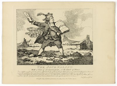 ボスウェルの『ヘブリディーズ諸島紀行』より「ジャーナリスト 作： Thomas Rowlandson