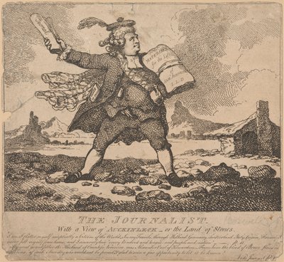 オーキンレックまたは石の国を望むジャーナリスト 作： Thomas Rowlandson