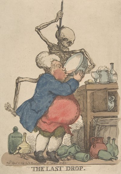 The Last Drop、1801 年 4 月 5 日、1801 年 4 月 5 日。 作： Thomas Rowlandson