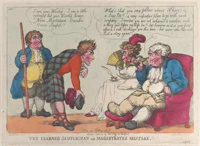 学んだスコッチマンまたは治安判事の間違い.!!、1812.、1812. 作： Thomas Rowlandson