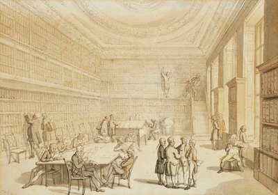 王立図書館、アルバマールストリート、 作： Thomas Rowlandson