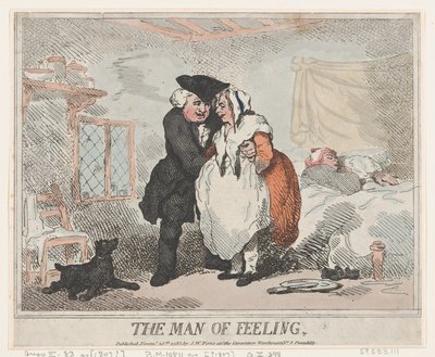 感情の男、1785 年 11 月 25 日、1785 年 11 月 25 日。 作： Thomas Rowlandson