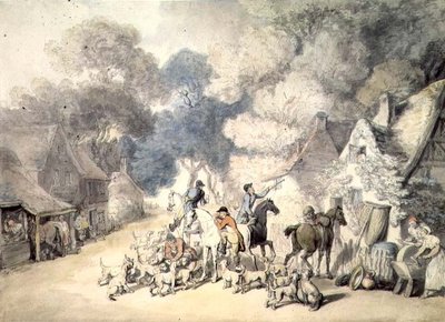 ザ・ミート（水彩画 作： Thomas Rowlandson
