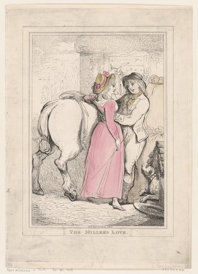 粉屋の愛、1798 年 8 月 18 日、1798 年 8 月 18 日。 作： Thomas Rowlandson