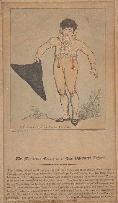 『怪物のクロウ、あるいは新たに発見された動物』 作： Thomas Rowlandson