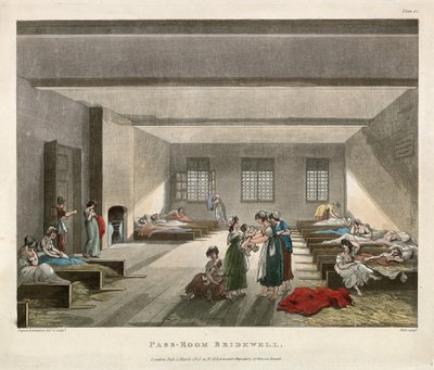 パスルームブライドウェル刑務所 作： Thomas Rowlandson
