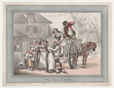 エンドウ豆のカート、1788 年 4 月 16 日、1788 年 4 月 16 日。 作： Thomas Rowlandson
