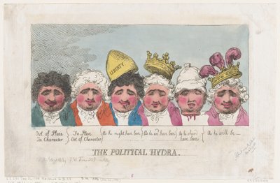 政治的ハイドラ、1806 年 4 月 16 日、1806 年 4 月 16 日。 作： Thomas Rowlandson