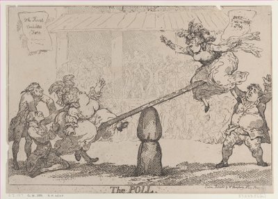 世論調査、1784 年 4 月 12 日、1784 年 4 月 12 日。 作： Thomas Rowlandson