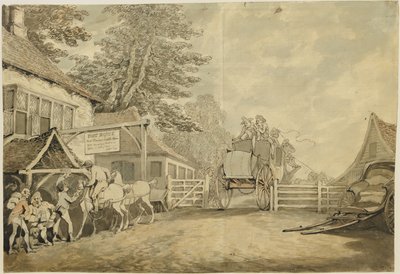 郵便局、1778〜80年頃 作： Thomas Rowlandson