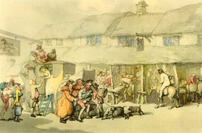 「ポストハウス」、1800年頃、1942年。 作： Thomas Rowlandson
