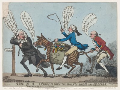 Q.A. インドとイギリスの戦利品を積んだ, 1788., 1788. 作： Thomas Rowlandson