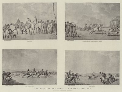 100年前のダービーのレース 作： Thomas Rowlandson