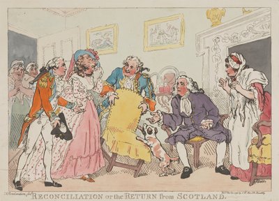 「和解」、あるいは「スコットランドからの帰還」 作： Thomas Rowlandson