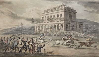 シンタックス牧師はヨークの競馬場でお金を失う 作： Thomas Rowlandson