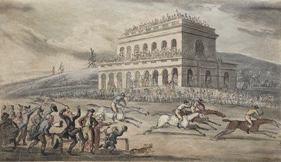シンタックス博士はヨークの競馬場でお金を失った。 作： Thomas Rowlandson