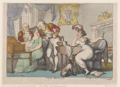ライバル、1807 年 7 月 14 日、1807 年 7 月 14 日。 作： Thomas Rowlandson