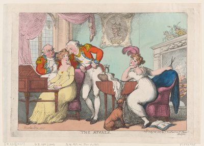 ライバル、1807 年 7 月 14 日、1807 年 7 月 14 日。 作： Thomas Rowlandson