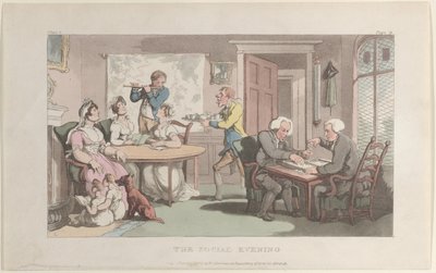 社交の夕べ、ウェイクフィールドの牧師から、1817 年 5 月 1 日。、1817 年 5 月 1 日。 作： Thomas Rowlandson