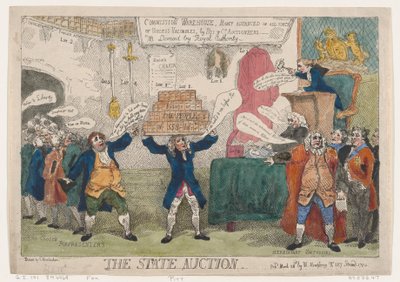 州オークション、1784 年 3 月 26 日、1784 年 3 月 26 日。 作： Thomas Rowlandson