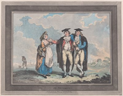 学生たち、1793 年 1 月 1 日、1793 年 1 月 1 日。 作： Thomas Rowlandson