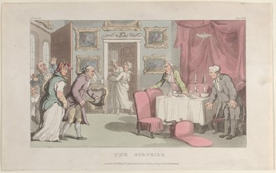 1817 年 5 月 1 日、ウェイクフィールドの牧師からのサプライズ。 作： Thomas Rowlandson