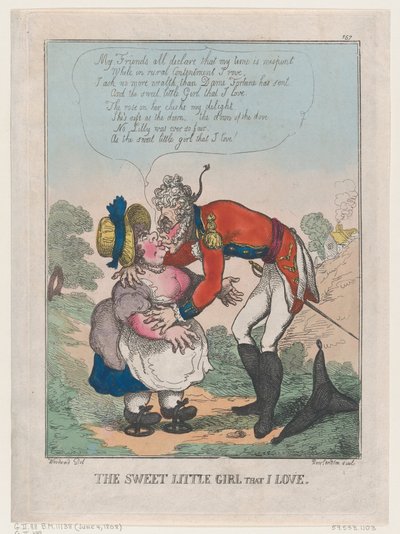 私が愛するかわいい女の子、1808 年 6 月 4 日、1808 年 6 月 4 日。 作： Thomas Rowlandson