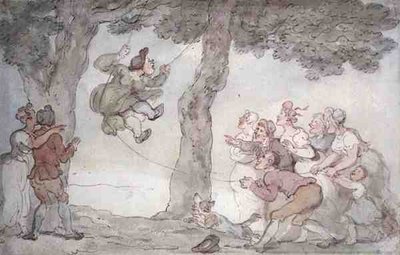 The Swing（紙にインク、水彩、鉛筆） 作： Thomas Rowlandson