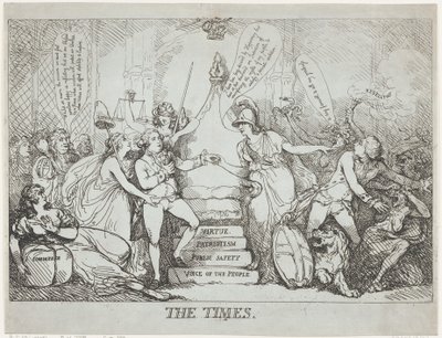 タイムズ、1788 年 12 月、1788 年 12 月。 作： Thomas Rowlandson