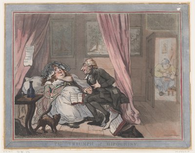 偽善の勝利、1787 年 1 月 11 日、1787 年 1 月 11 日。 作： Thomas Rowlandson