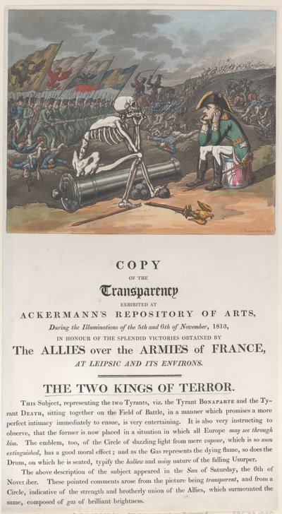 The Two Kings of Terror、1813 年 11 月、1813 年 11 月。 作： Thomas Rowlandson