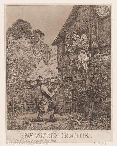 村の医者、1774 年 6 月 8 日、1774 年 6 月 8 日。 作： Thomas Rowlandson