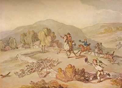 ビレッジハント、c1800、1922 作： Thomas Rowlandson