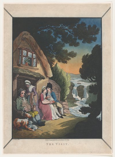 訪問、1799 年 8 月 1 日、1799 年 8 月 1 日。 作： Thomas Rowlandson