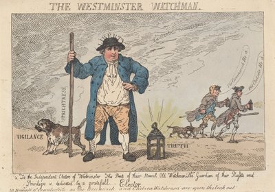 『ウェストミンスター・ウォッチマン』 作： Thomas Rowlandson