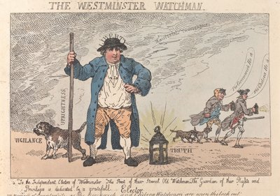 『ウェストミンスター・ウォッチマン』 作： Thomas Rowlandson