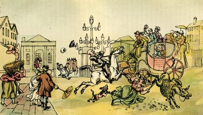 盲目の馬を購入した結果」と 作： Thomas Rowlandson