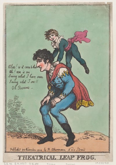 演劇のリープ フロッグ、1804 年 11 月 30 日、1804 年 11 月 30 日。 作： Thomas Rowlandson