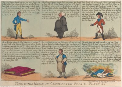 これはグロスター プレイスの家、プレート 2、1809 年 5 月 26 日、1809 年 5 月 26 日。 作： Thomas Rowlandson