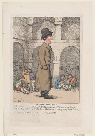 トーマス・シモンズ、1807 年 11 月 9 日、1807 年 11 月 9 日。 作： Thomas Rowlandson