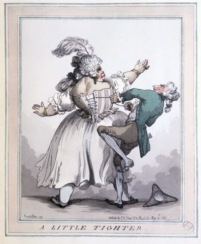 Tighten More - F. LibronとH. Clouzotによる「The corset in art and morals from the 13th to the 20th century」に掲載されているRowlandsonのプリント。 作： Thomas Rowlandson
