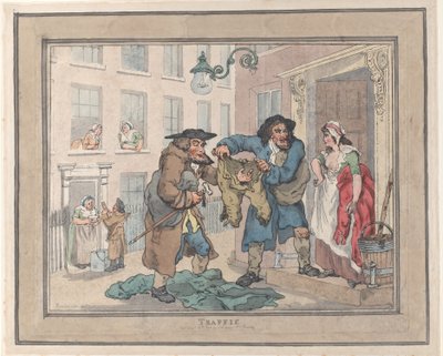 トラフィック、1791年、1791年。 作： Thomas Rowlandson