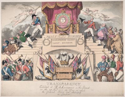 透明感。1815年11月27日、ストランドのR.アッカーマンの店で展示された... 作： Thomas Rowlandson