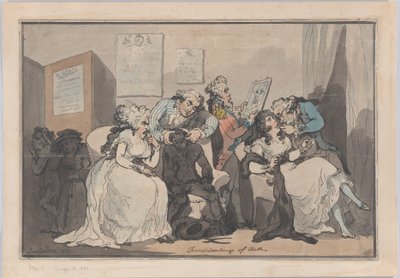歯の移植、1787年、1787年。 作： Thomas Rowlandson