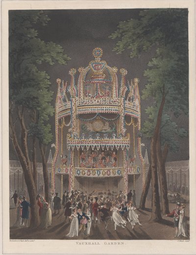 ヴォクスホール ガーデン、1809 年、1809 年 作： Thomas Rowlandson