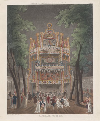 ヴォクスホール ガーデン、1809 年 10 月 2 日、1809 年 10 月 2 日 作： Thomas Rowlandson