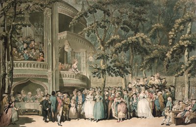 ロバートポラード（1755-1838）によって刻まれ、フランシスジューク（1747-1812）によってアクアティントされたヴォクソール、パブ。ジョン・ラファエル・スミス、1785年（アクアチント色） 作： Thomas Rowlandson