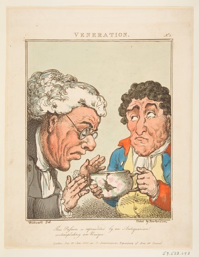 1800年1月21日、崇拝された崇拝の復讐、ル・ブラン。 作： Thomas Rowlandson