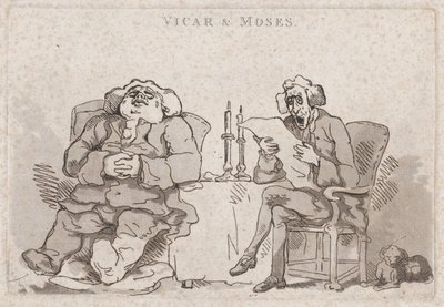 牧師とモーセ, 1786., 1786. 作： Thomas Rowlandson